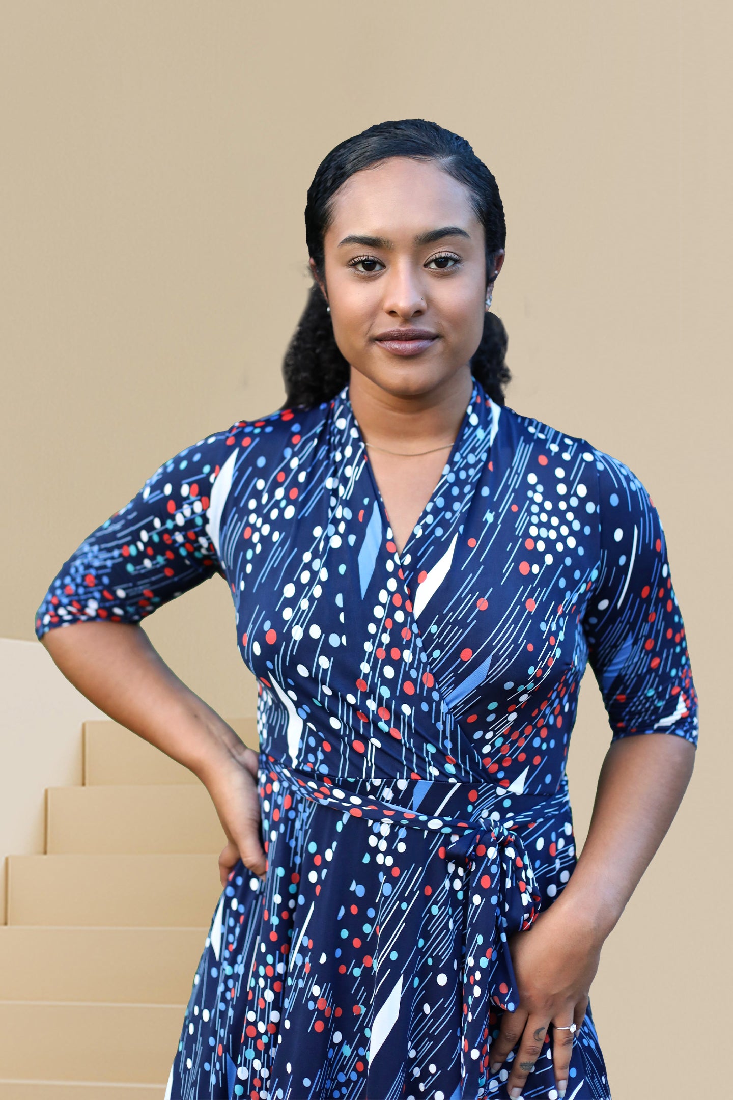 Stella Print Wrap Dress