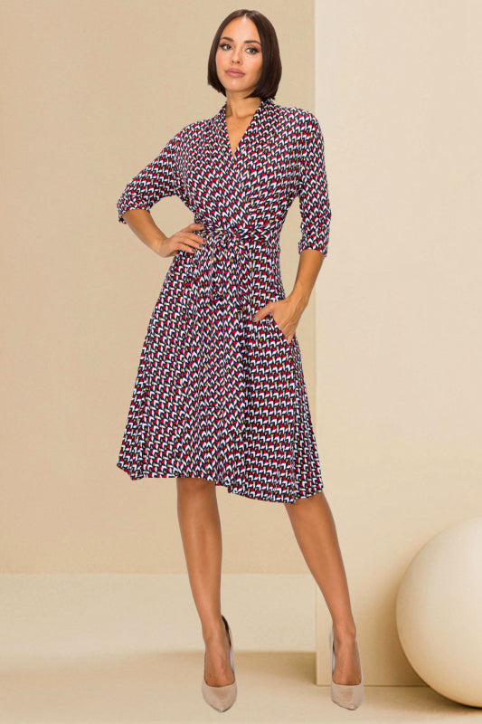 Kelton 3/4 Sleeve Print Dress