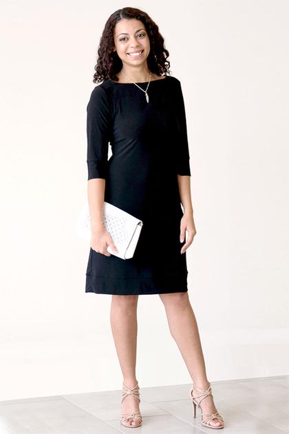 Sutton Solid Black Dress
