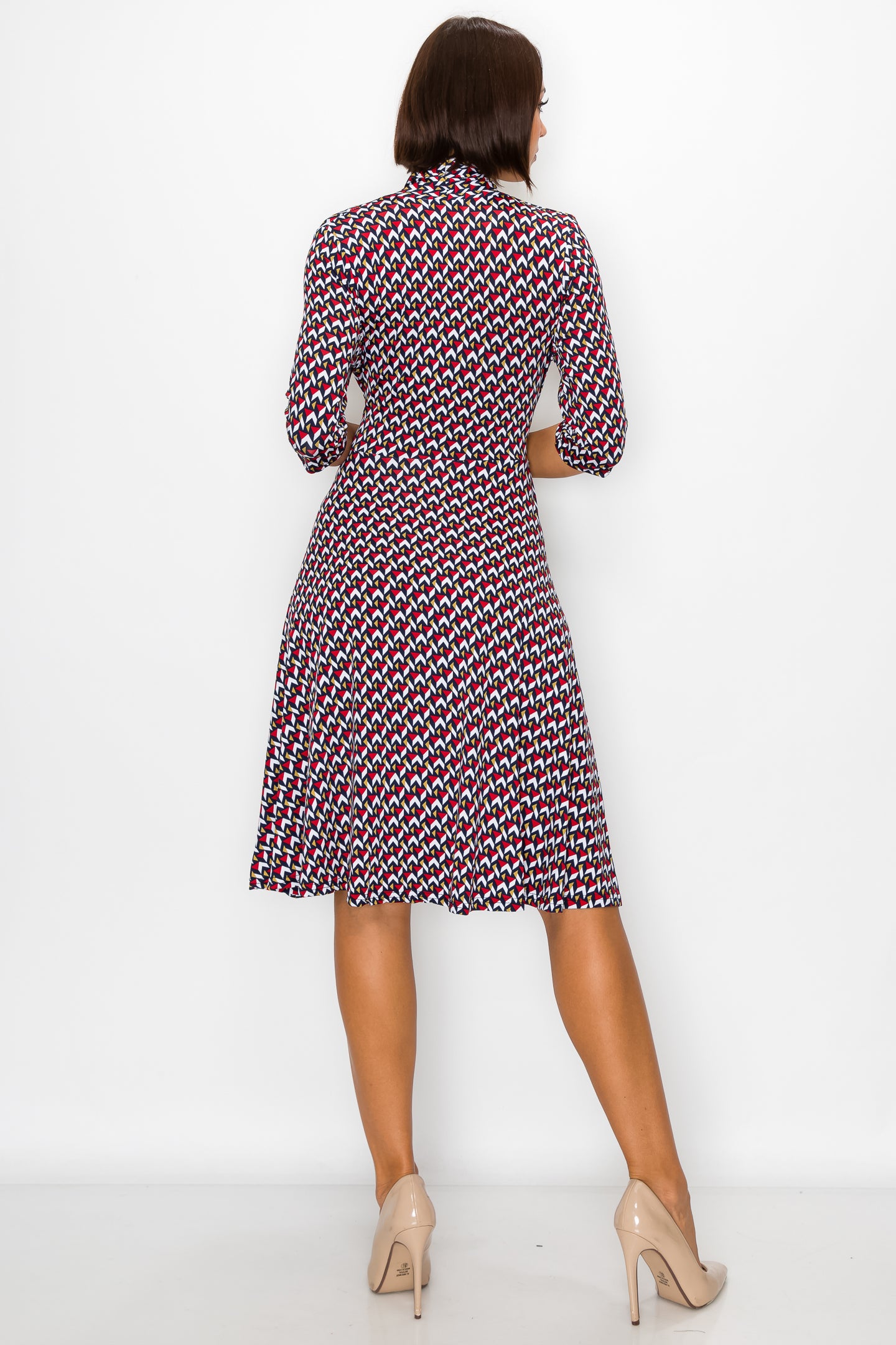 Kelton 3/4 Sleeve Print Dress