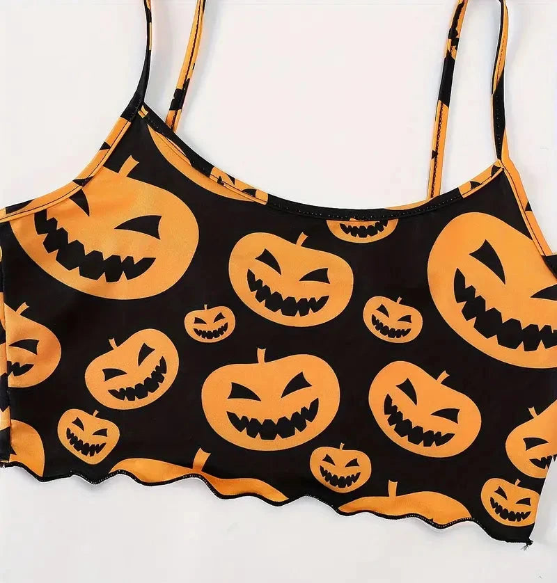 Laughing Pumpkins Two-Piece Halloween Pajama Set