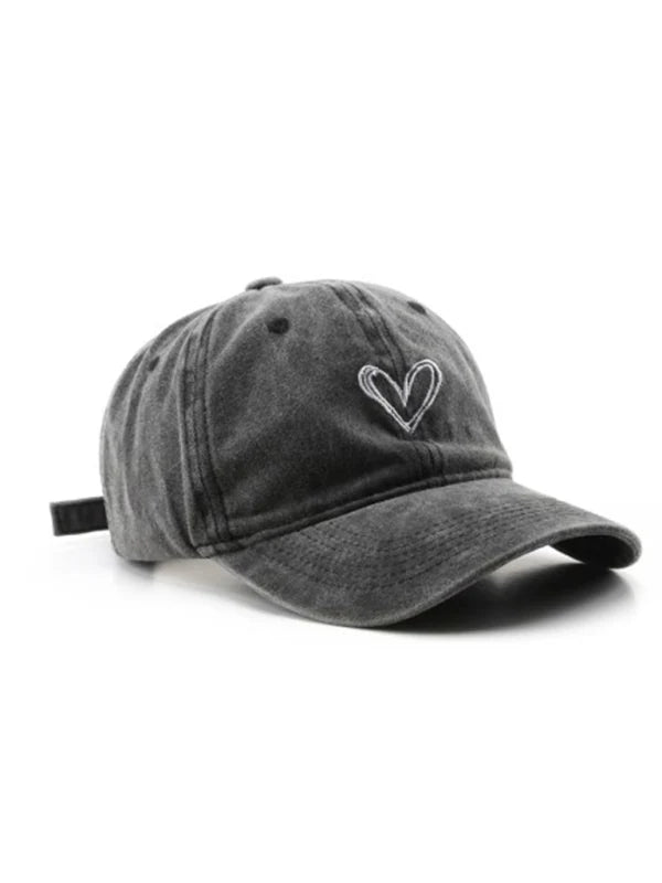 Distressed "Love" Signature Heart Adjustable Hat