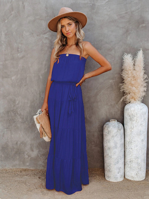 Evageline Tube Long Royal Blue Dress