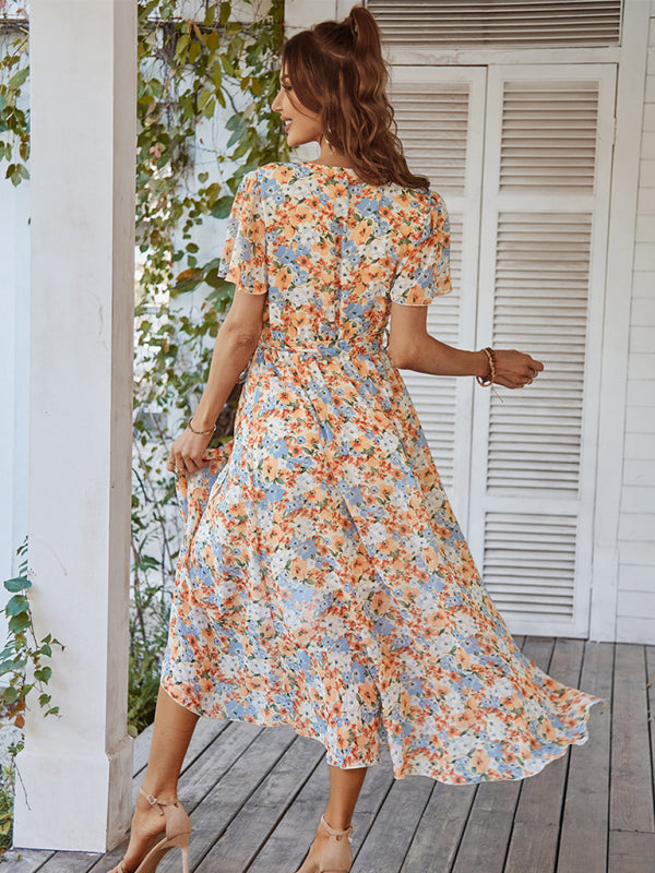 Marigold Printed Swing "Timeless" Dress