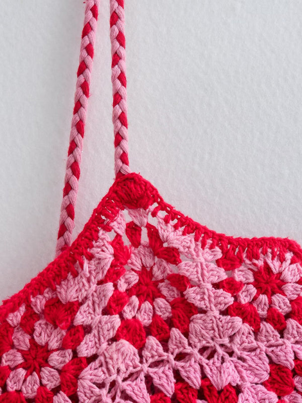 Charlotte Crochet Patchwork Print Style Slip Dress