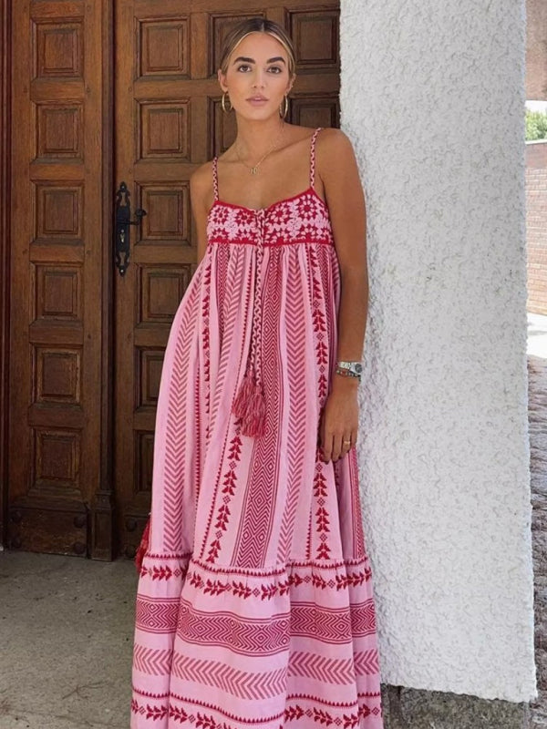 Charlotte Crochet Patchwork Print Style Slip Dress