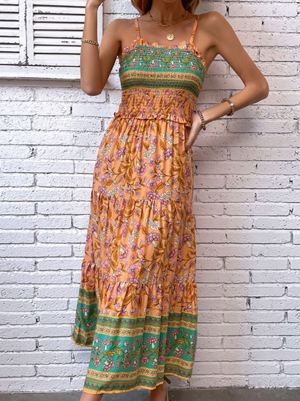 Delphine Bohemian Floral Print Dress