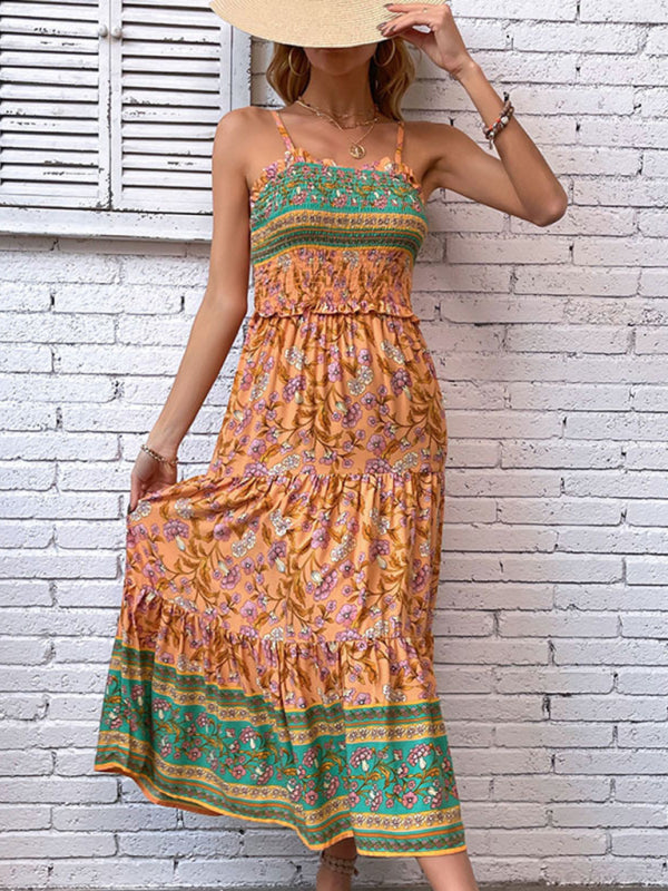 Delphine Bohemian Floral Print Dress