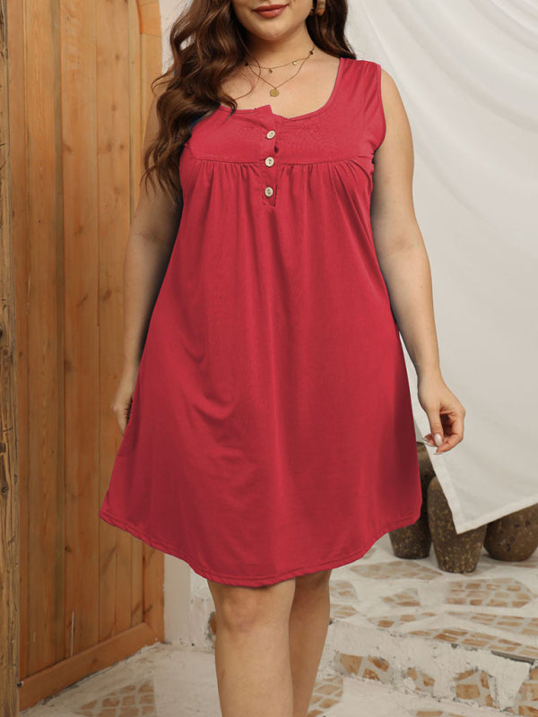 Isadora Loose Sleeveless Navy Dress