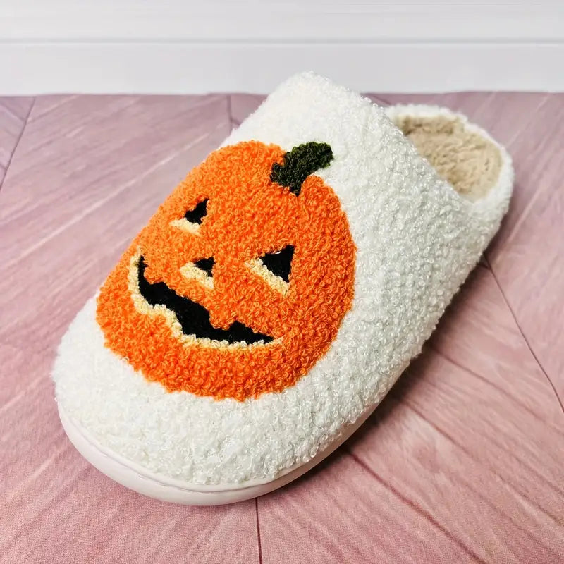 Cute & Cozy Women's Pumpkin Halloween Slippers