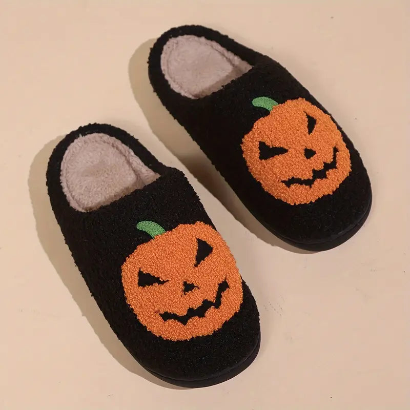 Cute & Cozy Women's Pumpkin Halloween Slippers