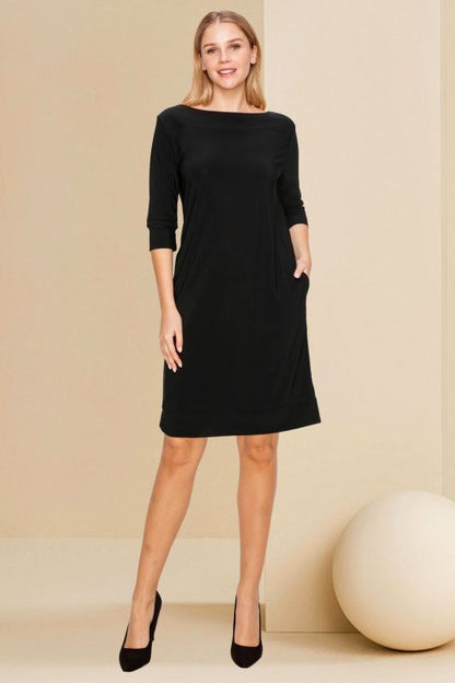 Sutton Solid Black Dress