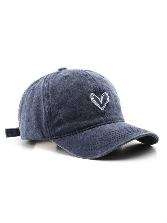 Distressed "Love" Signature Heart Adjustable Hat