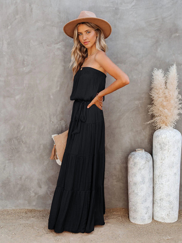 Evageline Tube Long Green Dress