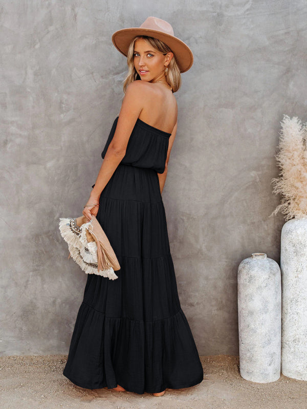 Evageline Tube Long Green Dress