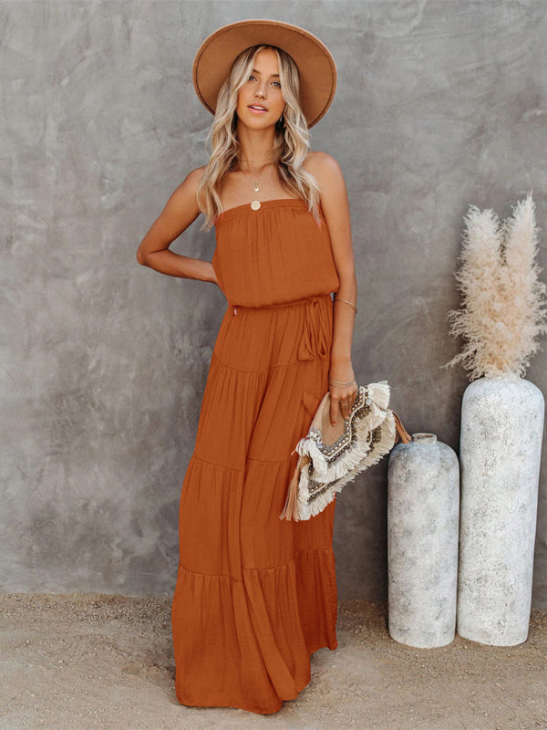 Evageline Tube Long Green Dress
