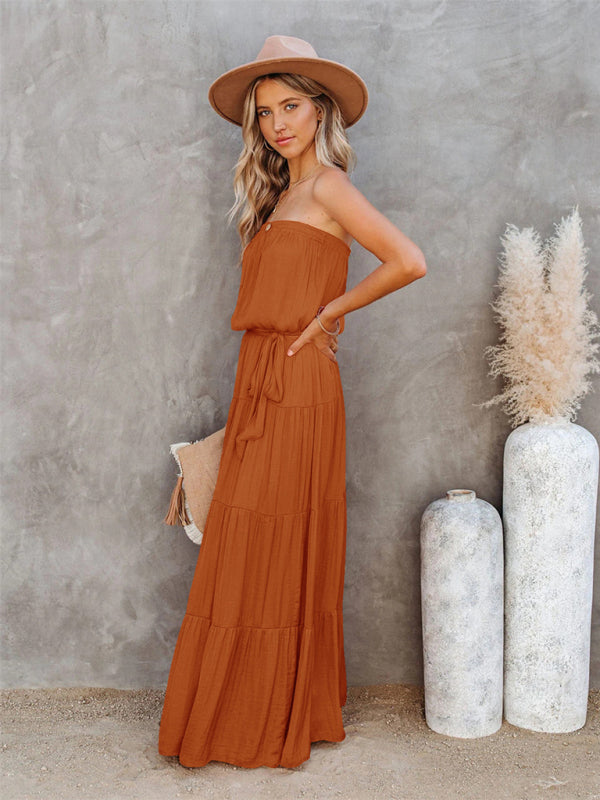 Evageline Tube Long Green Dress