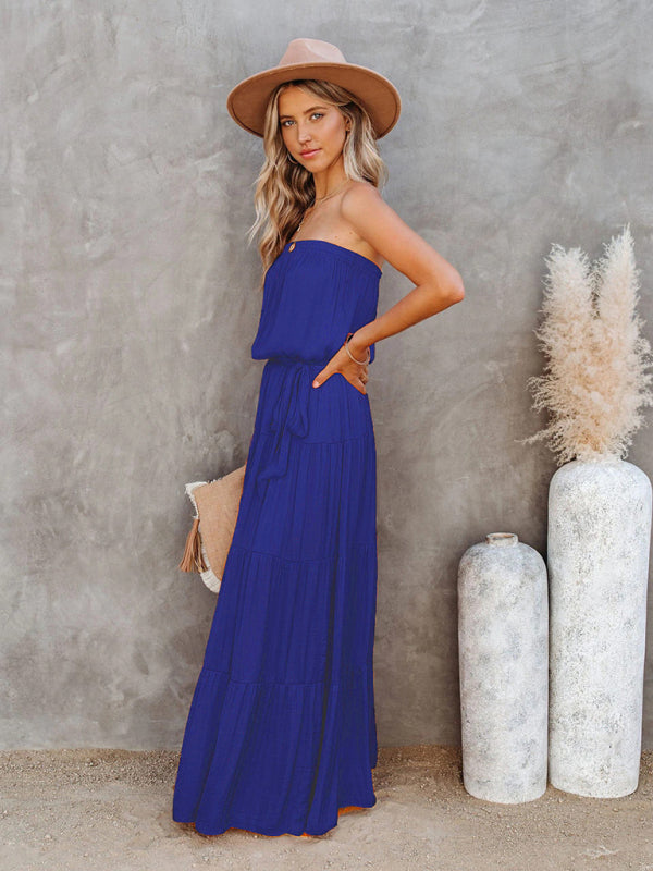 Evageline Tube Long Green Dress