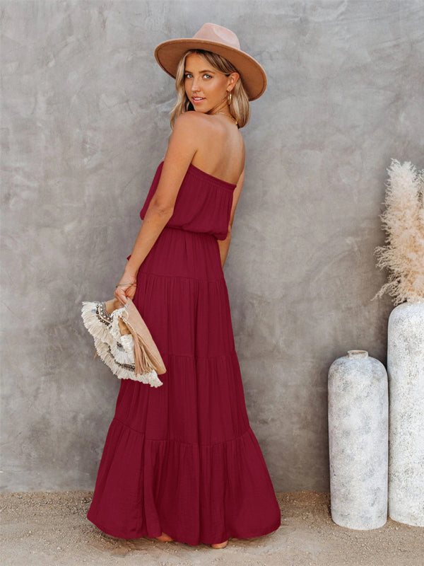 Evageline Tube Long Green Dress