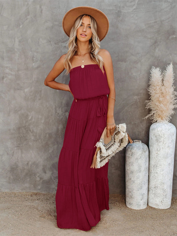 Evageline Tube Long Green Dress